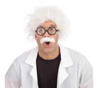 Albert Einstein Parrucca Adulti Costume Scienziato Pazzo Costume Accesso