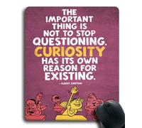 Albert Einstein Quote Not To Stop Questioning Custom Mouse Pad/ Mouse Mat - Cloth - 3MM - Rectangle
