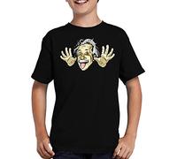 Albert Einstein Sheldon Genie - Maglietta da bambino Nero 134/146 cm