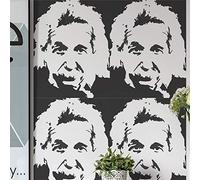 Albert Einstein Stampo/Arredo Casa Arte e Artigianato Stampo, Pittura su Misura Finiture con Stencil, Fai da Te Stencil, Ideal Stencils - L/37x47cm/14.5x18.5"