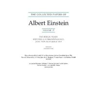 Albert Einstein The Collected Papers of Albert Einstein, Volume 17 ( (Tascabile)