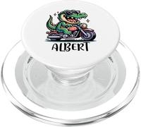 Albert Fun Alligator - Moto, design per ragazzi, nome Albert PopSockets PopGrip per MagSafe