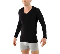 ALBERT KREUZ Canottiera intima da uomo in cotone biologico a maniche lunghe, colore nero