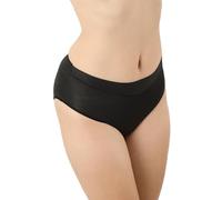 ALBERT KREUZ Confezione da 3 slip da donna a vita alta in cotone biologico e spandex, nero, Small
