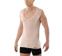 ALBERT KREUZ Maglietta Intima Canottiera Invisibile da Uomo Senza Maniche con Scollo a V Profondo (Deep-V) in Micromodal Elasticizzato, leggerissimo e Traspirante XL