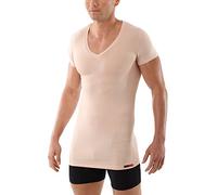 ALBERT KREUZ Maglietta Intima Invisibile Color Carne/Beige da Uomo con Maniche Corte e Scollo a V in Micromodal Elasticizzato, leggerissimo e Traspirante 05/M