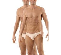 ALBERT KREUZ Set di 2 Slip Invisibile Senza Cuciture a Taglio Vivo Cotone Elasticizzato Beige Taglia S