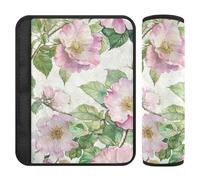 Alberta Wild Rose Beauty Summer Flowers 2 pz Coprisedili per auto, più comfort di guida, coperture per cinture di sicurezza carine