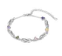 ALBERTBAND Bracciale Donna Bracciale da donna personalizzato Braccialetto Infinito con nome Argento Regalo per la festa della mamma Natale Compleanno