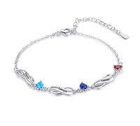 ALBERTBAND Bracciale Donna Bracciale da donna personalizzato Braccialetto Infinito con nome Argento Regalo per la festa della mamma Natale Compleanno