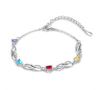 ALBERTBAND Bracciale Donna Bracciale da donna personalizzato Braccialetto Infinito con nome Argento Regalo per la festa della mamma Natale Compleanno