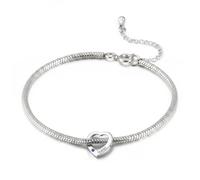 ALBERTBAND Bracciale Personalizzato con Nome e Pietra di Nascita Bracciale Cuore Donna Bracciali da Famiglia Regalo per Mamma Donna Nonna (1 nome)