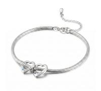 ALBERTBAND Bracciale Personalizzato con Nome e Pietra di Nascita Bracciale Cuore Donna Bracciali da Famiglia Regalo per Mamma Donna Nonna (2 nome)