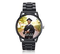 ALBERTBAND Orologi da Polso con Foto Personalizzati Incidi Orologio da Polso con il Tuo Messaggio Regalo di Laurea per lei Lui Figlia Figlio BFF Laureato Studenti delle Scuole Medie Superiori (#1)