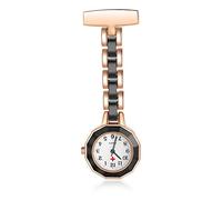 ALBERTBAND Orologio da Tasca Infermiera Personalizzato Orologio da Infermiera con Nome Pin Orologio da Tasca al Quarzo Digitale Portatile per la Festa della Mamma di Natale (Oro&nero)