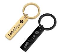 ALBERTBAND Portachiavi per Donna Portachiavi Personalizzato Scannable Music Portachiavi con codice Spotify Personalizza il tuo portachiavi musicale (Gold&Black)