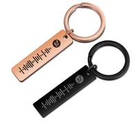 ALBERTBAND Portachiavi per Donna Portachiavi Personalizzato Scannable Music Portachiavi con codice Spotify Personalizza il tuo portachiavi musicale (Rosegold&Black)