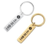 ALBERTBAND Portachiavi per Donna Portachiavi Personalizzato Scannable Music Portachiavi con codice Spotify Personalizza il tuo portachiavi musicale (Silver&Gold)