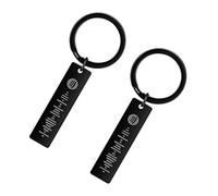 ALBERTBAND Portachiavi per Donna Portachiavi Personalizzato Scannable Music Portachiavi con codice Spotify Personalizza il tuo portachiavi musicale (2 pcs-Black)