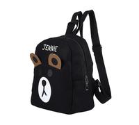 ALBERTBAND Zaino Personalizzato per Bambini Zainetti Bambini con Nome Scuola Materna Primaria per Bambine Bambini Zaino per la Scuola Dell'infanzia (Nero)