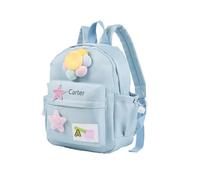 ALBERTBAND Zaino Personalizzato per Bambini Zainetto con Nome Zaino Regolabile Bear Sunflower Regalo per Figlio Figlia Amico Zaino da Viaggio per la Scuola Primaria Dell'infanzia (Gerbera-Blu)