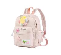 ALBERTBAND Zaino Personalizzato per Bambini Zainetto con Nome Zaino Regolabile Bear Sunflower Regalo per Figlio Figlia Amico Zaino da Viaggio per la Scuola Primaria Dell'infanzia (Gerbera-Rosa)