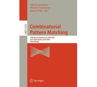 Alberto Apostolico Combinatorial Pattern Matching (Tascabile)