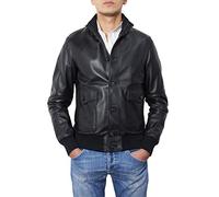 Alberto Zaccagnini Giacca in Pelle da Uomo | Bomber da Uomo in Vera Pelle Nappa Made in Italy | Giubbotto Primaverile | AZ0089 (52)