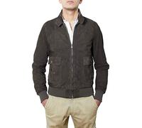 Alberto Zaccagnini Giacca in pelle da uomo | Bomber da uomo in vera pelle Naturale made in Italy | Giubbotto Primaverile | AZ0067 (44, Marrone)