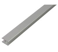 Alberts 030647 Profilo ad H | autobloccante | alluminio, anodizzato argento | 1000 x 15,9 x 24 mm
