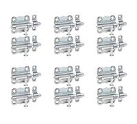 Alberts 123369 Chiavistello con asta tonda girevole, Acciaio, 39 x 38 / ø 8 mm / 12 pz