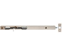 Alberts 126247 Asta tubolare quadrata con leva, laccata argento, con riscontro, 250 x 17 x 15 mm, bullone Ø 7,5 mm
