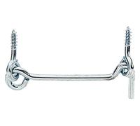 Alberts 204440 Gancio per tempesta, con piastre angolari o occhielli, blu galvanizzato, lunghezza 76 mm, gancio Ø 4 mm