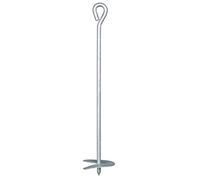 Alberts 204938 Ancoraggio a terra da avvitare, zincato a caldo, lunghezza totale 525 mm