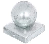 Alberts 20586 7 Tappo per Pali in Legno 90/90 mm con Sfera, Zincato a Caldo, 90 x 90 mm