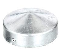 Alberts 205928 Copripalo per Pali in Legno | Forma Piatta |, Acciaio, Ø80 mm