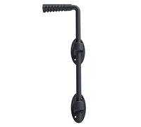 Alberts 207106 Asta blocca porta Ovado, zincata, rivestita in plastica grigio grafite, dimensioni 400 x 16 mm