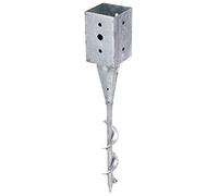 Alberts 208387 Porta palo da avvitare nel Terreno, Acciaio, 91 x 91 mm