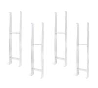 Alberts 208431 - Set di 4 supporti per pali ad H, zincati a caldo, larghezza leggera 141 mm, altezza totale 800 mm, spessore del materiale 6 mm