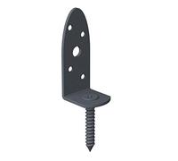 Alberts 213091 Supporto per steccato Ovado | forma a L | zincato, plastificato grigio grafite | altezza totale 120 mm | set da 20