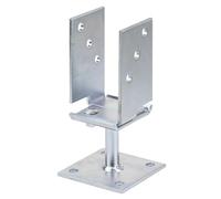 Alberts 214500 Staffa portapalo ad U, regolabile in larghezza e da avvitare, zincato galvanico, con strato spesso passivato, larghezza 71-131 mm