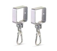 Alberts 215385 - Fascetta per altalena, per legno quadrato, zincata tramite galvanica, passivata a strato spesso, 90 x 90 mm, set da 2