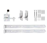 Alberts 216511 Assortimento di ferramenta, per cancelli con listelli incrociati doppi o singoli, zincato galvanico, con strato spesso passivato