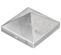 Alberts 217242 Copripalo per pali in legno, forma alta, alluminio fuso, lucido, 120 x 120 mm