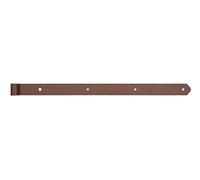 Alberts 300838 DURAVIS® Bandella per imposte | diritta, estremità arrotondata | doppio rivestimento marrone ruggine | Cilindri Ø 13 mm | Misura 600 x 40 mm
