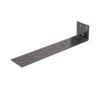 Alberts 301637 DURAVIS® Lastra angolare piana in acciaio per cemento, doppio rivestimento diamante nero, Misura 205 x 40 x 40 mm