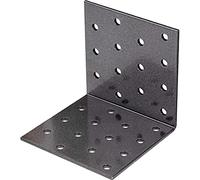Alberts 301828 DURAVIS® Squadretta di giunzione angolare multiforo | doppio rivestimento diamante nero | Misura 80 x 80 x 80 mm