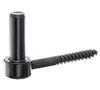 Alberts 306632 Cardine ad avvitare | gancio a J, con filettatura tagliata | vernice ad immersione nera | entrata Ø16 mm | lunghezza 110 mm