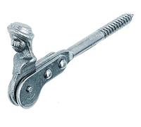 Alberts 307127 Ferma persiane a busto di pastore, da avvitare o da murare, zincato blu, 126,5 mm