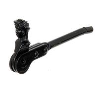 Alberts 307714 Ferma persiane a busto di pastore, da avvitare o da murare, vernice ad immersione nera, 128,5 mm